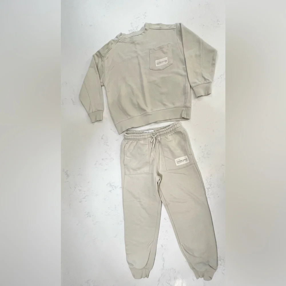 Zara Kids Cream Jogger Set - Picture 4 of 10